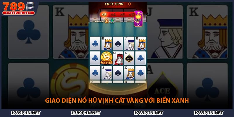 Giao diện nổ hũ vịnh cát vàng với biển xanh